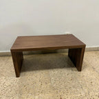 Banco Rectangular Pequeño de Tablero Chapado en Madera